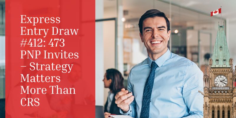 Express Entry Draw #412: 473 PNP Invites – Strategy Matters More Than CRS